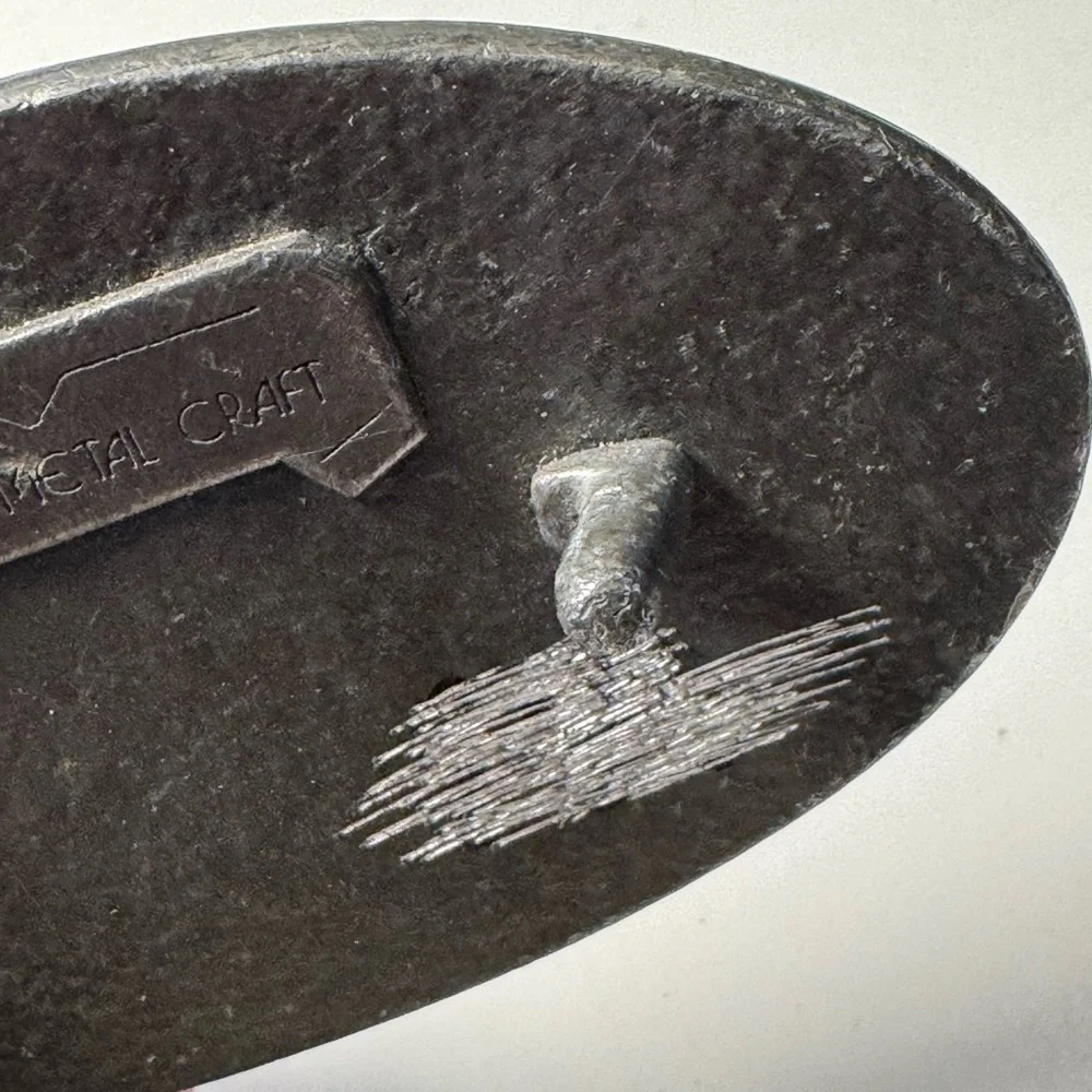 Vintage 1970s Capitol Records Rock Men’s Indiana Metal Craft Belt Buckle RARE - Picture 4 of 6